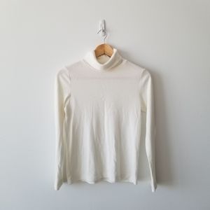 Uniqlo White Fleece Turtleneck size S